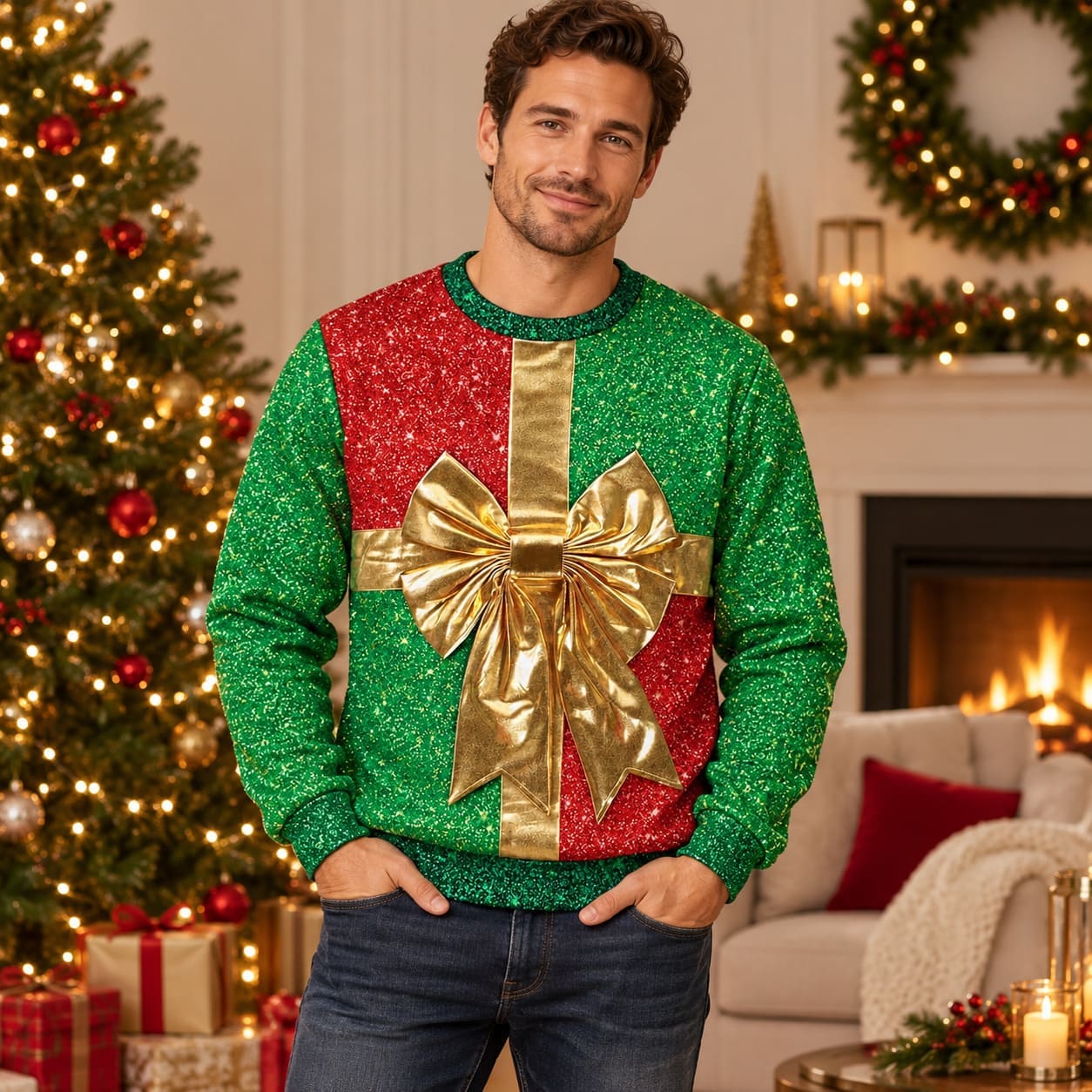 Pull de Noel Cadeau
