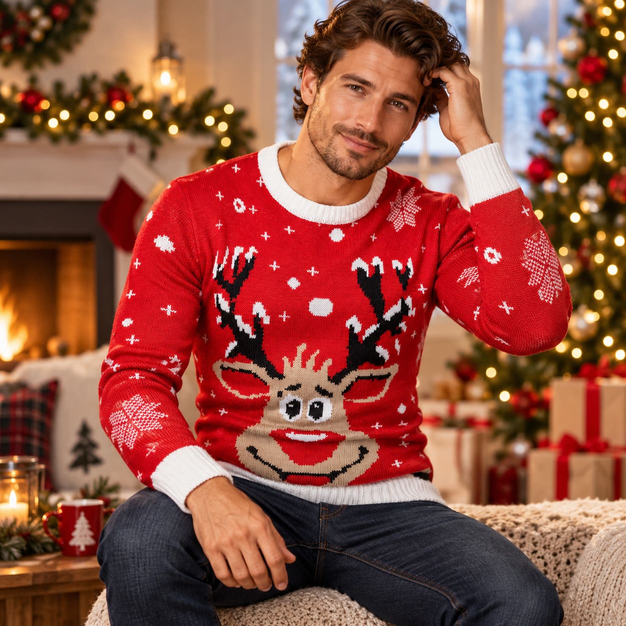 Pull de Noel Renne Joyeux